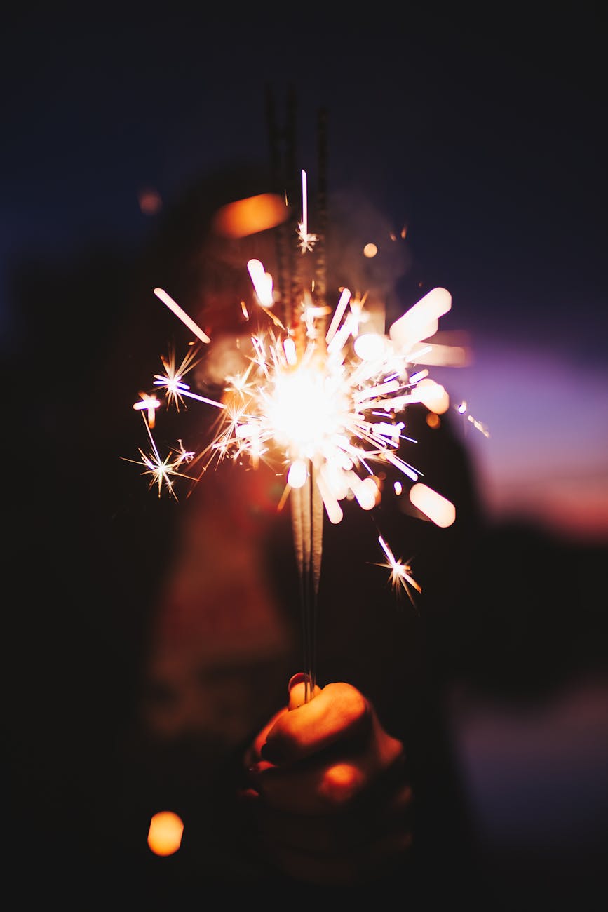 selective focus photograph of sparklers